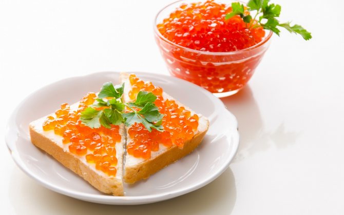 Красная икра горбуши