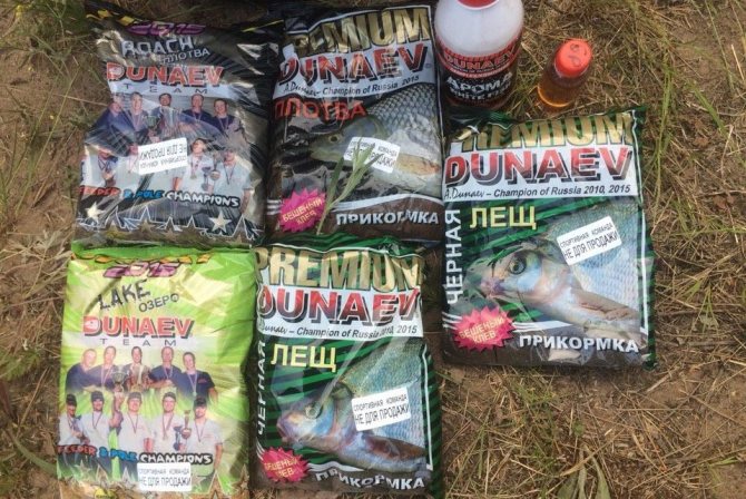 Прикормки DUNAEV виды, состав и применение.