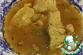 Рецепт: Селянка из рыбы на рыбном бульоне